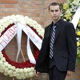 Jorge Lorenzo en el funeral de Marco Simoncelli