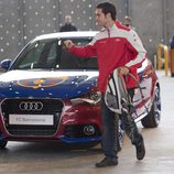 Miguel Molina entregó los nuevos Audi al Barcelona