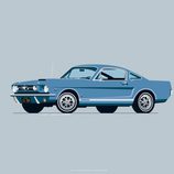 L-Dopa Ford Mustang blue