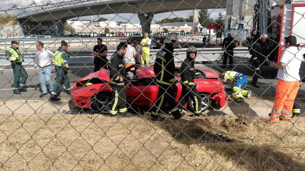 Ferrari 360 accidentado en el Jarama