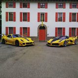 Ferrari FXX K y el 599XX amarillos