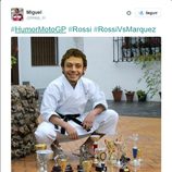Valentino Rossi, buen piloto, mejor karateca
