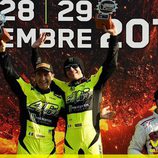 Valentino Rossi en el podio del Monza Rally Show