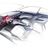 Boceto Audi Allroad Concept, habitáculo