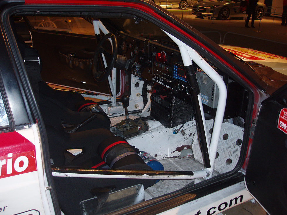 Audi Quattro rally car, interior
