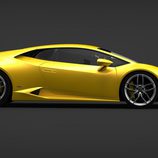 Lamborghini Huracán LP610-4, amarillo lateral