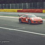 El 911 GT3 RS en al recta de Spa