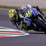 Valentino Rossi en acción en Mugello