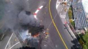 Un incendio provoca el reasfaltado de la curva 1 de Mónaco