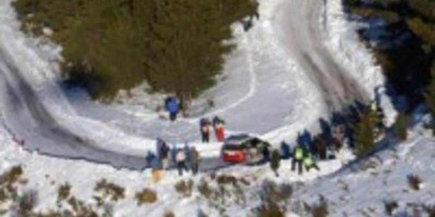 Lluvia y fina nieve en el Rally de Montecarlo