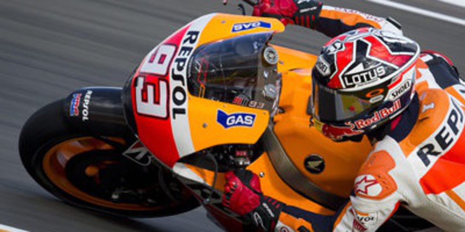 Márquez domina con caída el FP3 de MotoGP en Cheste