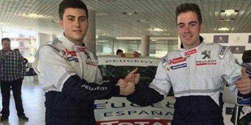 Pepe López y Suárez con el Peugeot España Racing Team