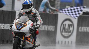Moto3: McPhee reina en el diluvio, Binder KO