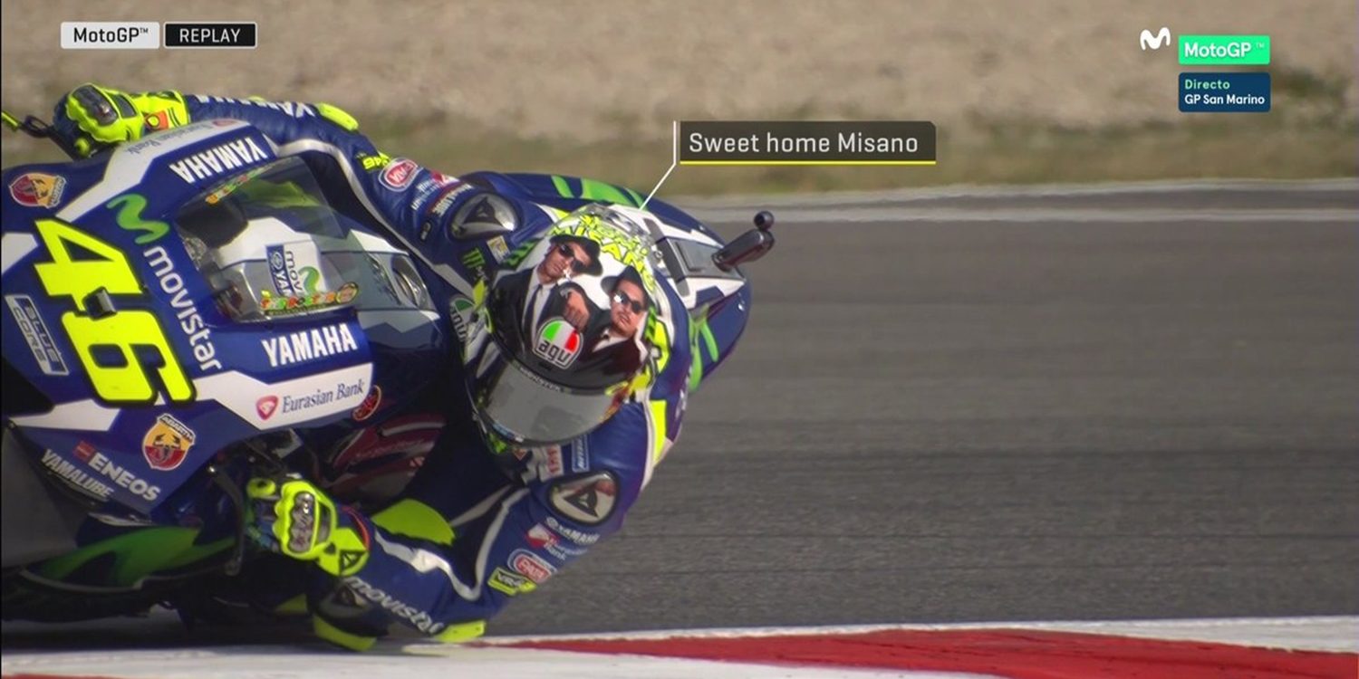 El casco "granuja" de Rossi para Misano