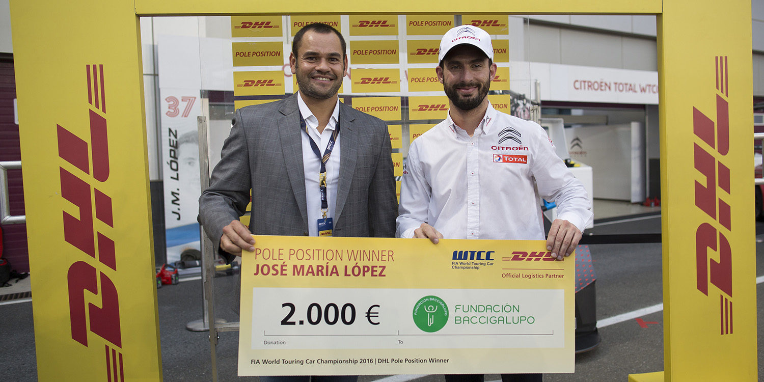 Pechito López gana el premio DHL Pole Position y dona el dinero a caridad