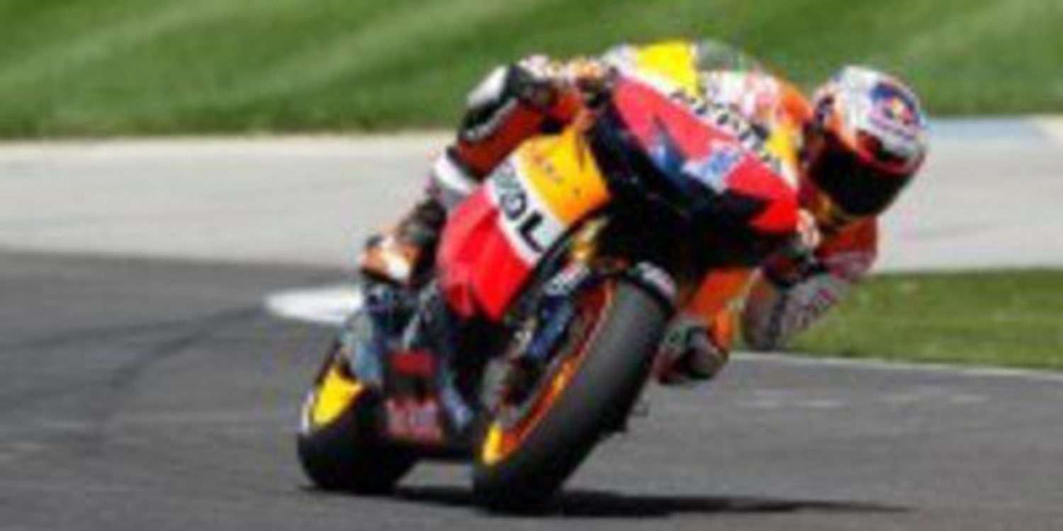 Casey Stoner comanda también los FP3 de MotoGP en Indiana