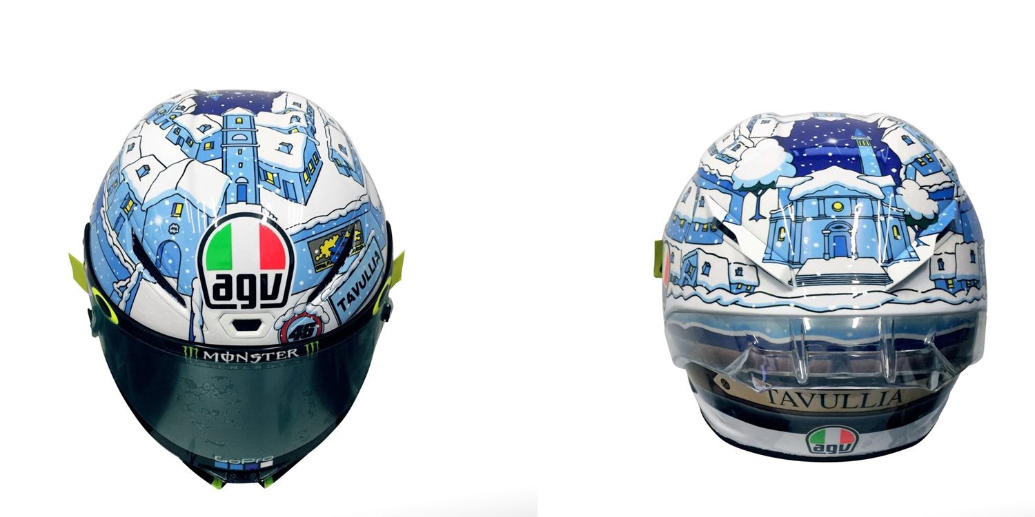 El casco de Rossi en la pretemporada