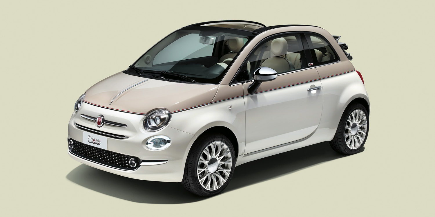 Fiat celebra el 60 aniversario de su modelo 500 en el Salón de Ginebra.