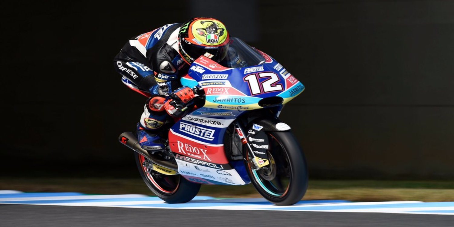 Bezzecchi gana, Martín se cae y el Mundial de Moto3 está en el aire