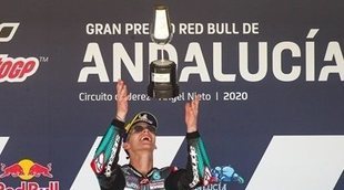 Los pilotos que han protagonizado el Gran Premio de Andalucía muestran sus sentimientos tras la carrera
