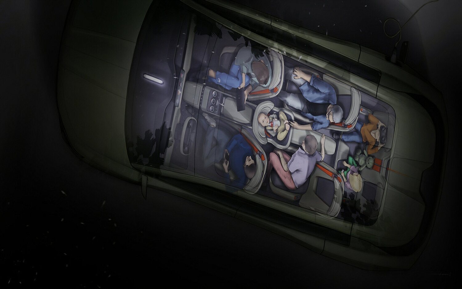 Skoda presenta el primer boceto del interior del nuevo visión 7S