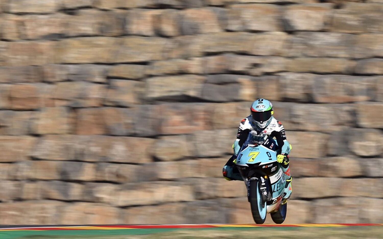 Dennis Foggia, el más rápido del viernes en Aragón