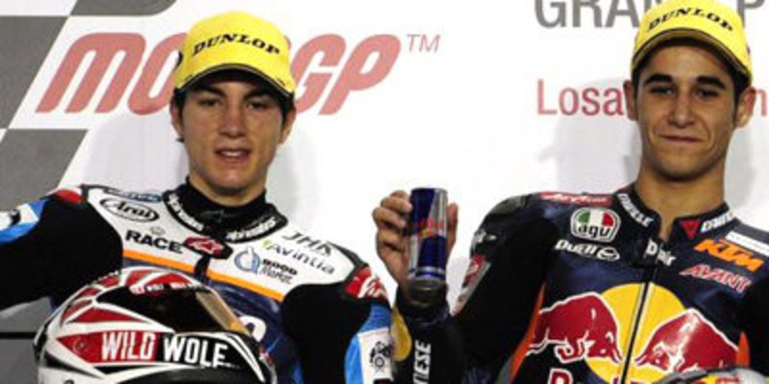 Maverick Viñales y Luis Salom con Pons en Moto2