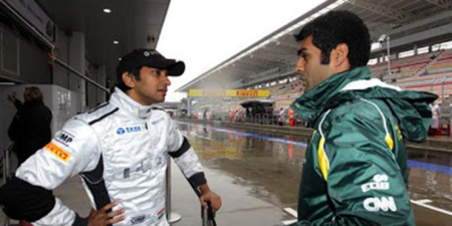 Chandhok y Karthikeyan en la Race of Champions 2013