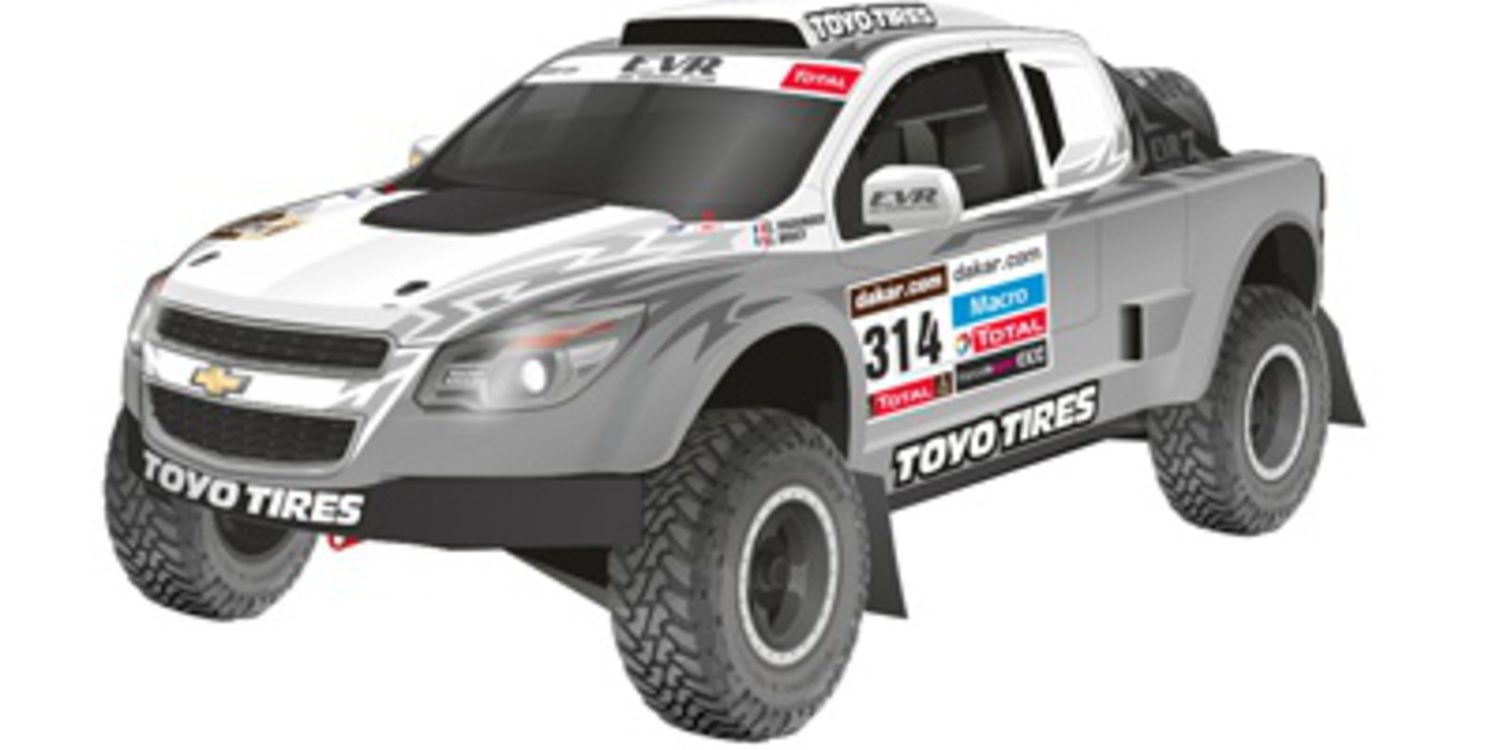 Vigouroux y el Chevrolet EVR Proto VX-101 del Dakar 2014