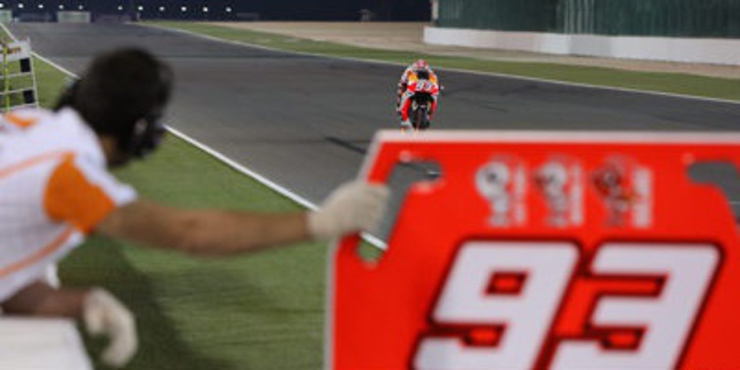 Marc Márquez estrena su título de MotoGP con pole en Catar