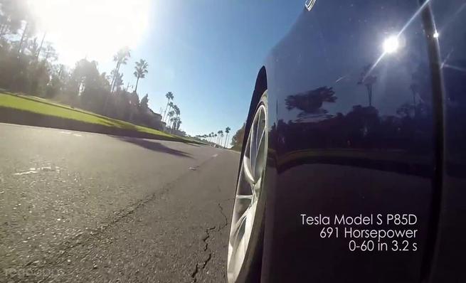 Tesla Model S P85D vs Ferrari 575 M